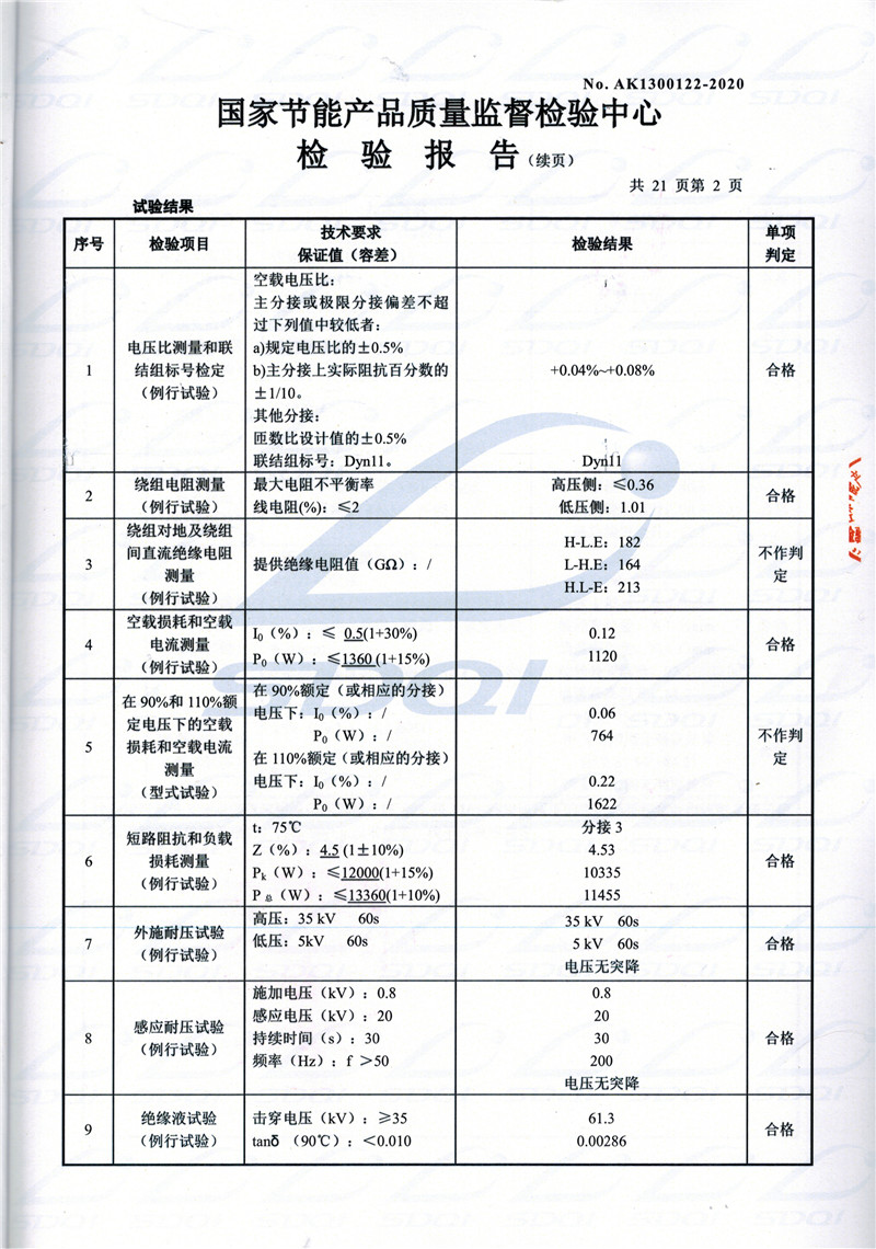 高低压试验报告-S11-1250遂宁遂宁遂宁油浸式变压器-2.jpg